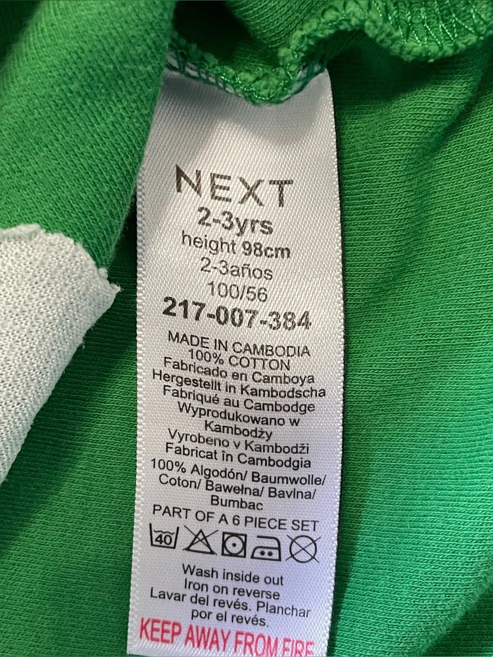 Next Green Zebra Long Pajama Set